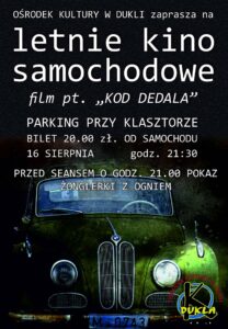 Letnie kino samochodowe w Dukli