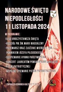 Narodowe Święto Niepodległości – 11 Listopada 2024 w Dukli