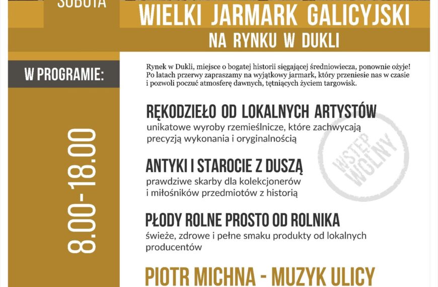 Wielki Jarmark Galicyjski na rynku w Dukli