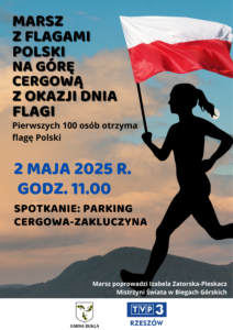 Marsz z Flagami Polski na Górę Cergową