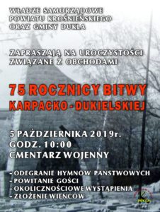 75 ROCZNICA BITWY KARPACKO-DUKIELSKIEJ